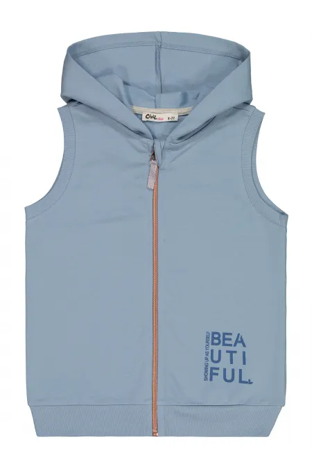 Kız Çocuk Yelek 6-9 Yaş Mavi - Paket