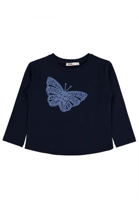 Kız Çocuk Sweatshirt 2-5 Yaş Lacivert - Paket