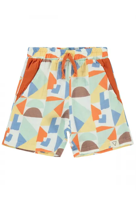 Erkek Çocuk Şort 6-9 Yaş Oranj - Paket