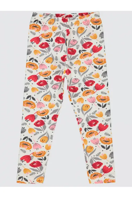 Kız Çocuk Tayt 6-9 Yaş Ekru - Paket