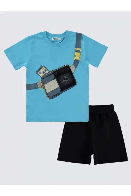 Costume turquoise pour garçon de 2 à 5 ans - Emballage