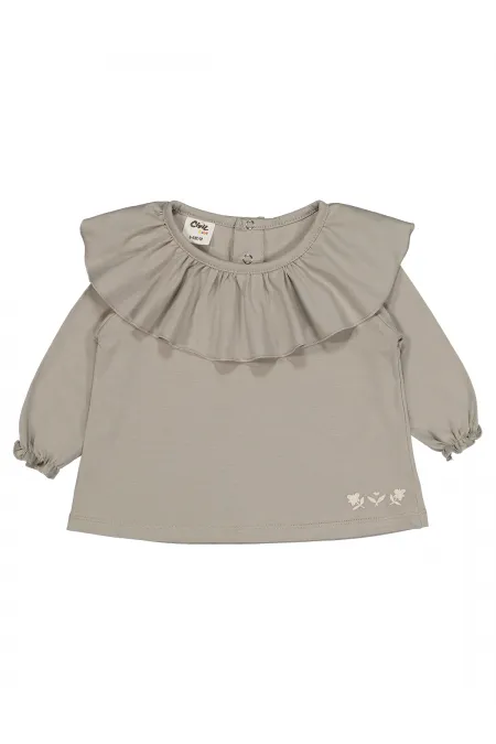 Bebek Sweatshirt 0-24 Ay Açık Gri - Paket