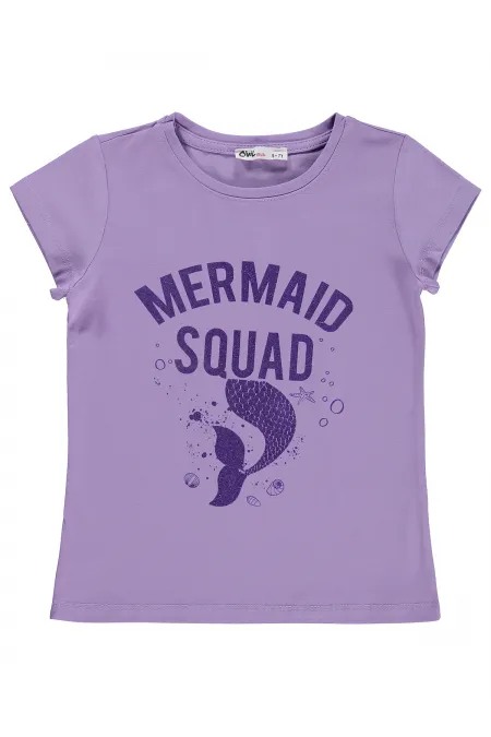 Kız Çocuk Tişört Km 6-9 Yaş Mor - Paket