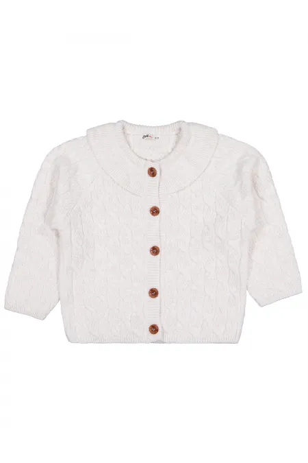 Gilet fille écru 6-9 ans - Emballage