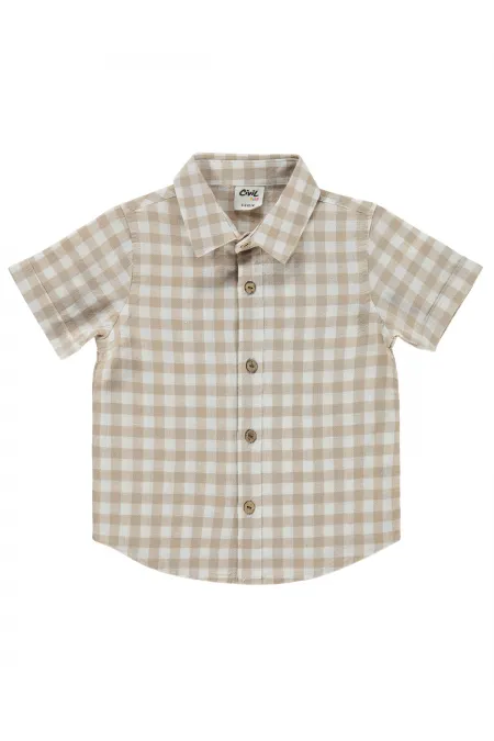 T-shirt bébé 0-24 mois, marron clair - Lot