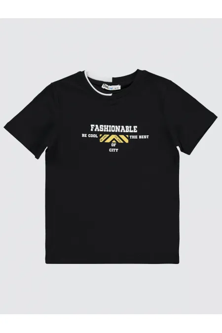Boys T-Shirt 6-9 Years Old Black - Pack