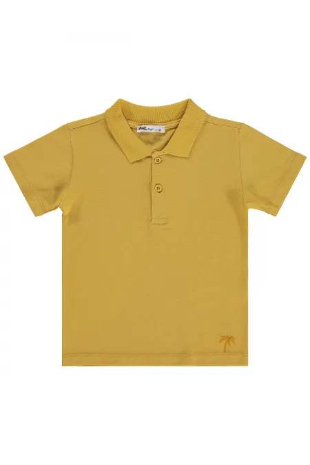 T-shirt garçon Km 2-5 ans, moutarde foncée - Lot