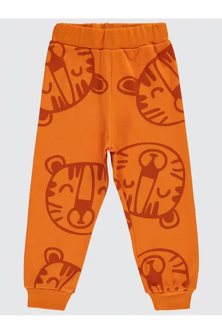 Erkek Çocuk Eşofman Altı 2-5 Yaş Koyu Oranj - Paket