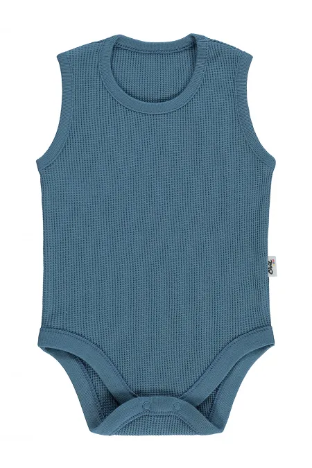 Bebek Çıtçıtlı Badi 0-24 Ay Soft İndigo - Paket