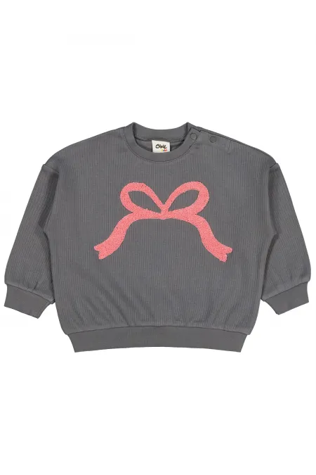 Bebek Sweatshirt 0-24 Ay Koyu Gri - Paket