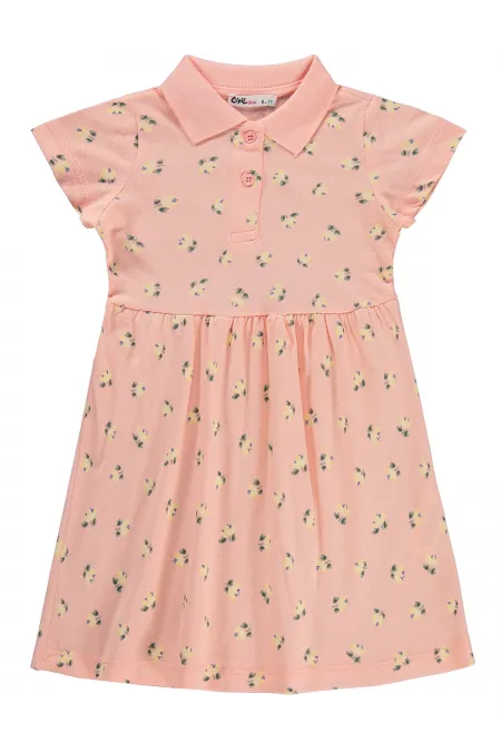 Kız Çocuk Jile ve Elbise 6-9 Yaş Açık Somon - Paket