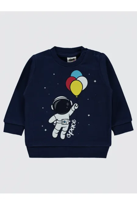 Bebek Sweatshirt 0-24 Ay Lacivert - Paket