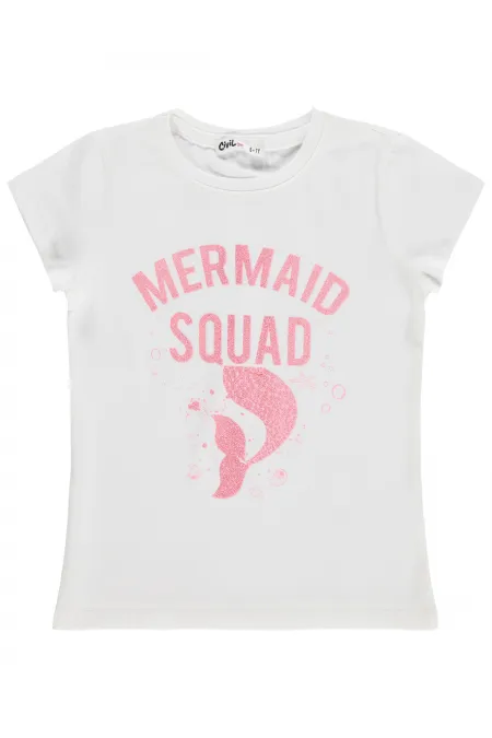 Girls' T-Shirt Km 6-9 Years Off-White - Package