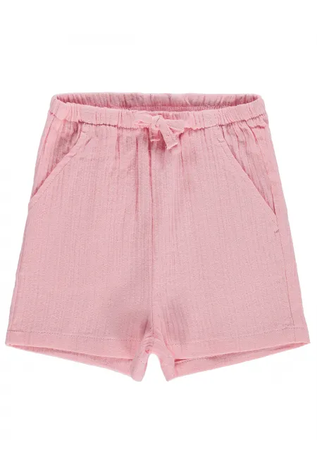 Kız Çocuk Şort 2-5 Yaş Şeftali - Paket