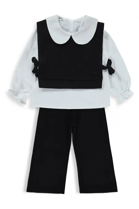 Ensemble d'équipe pour filles de 2 à 5 ans, noir - Emballage