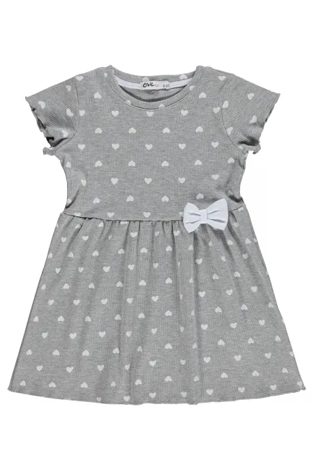 Kız Çocuk Jile ve Elbise 2-5 Yaş Karmelanj - Paket