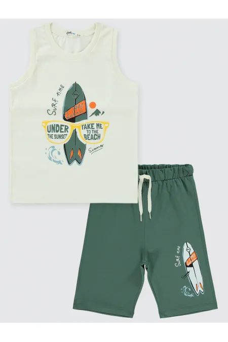 Ensemble pyjama garçon 6-9 ans écru - Emballage