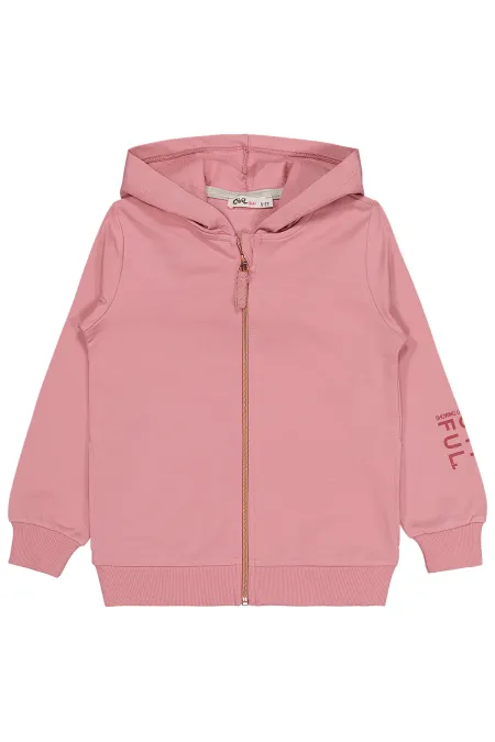Gilet pour fille de 6 à 9 ans, rose poudré - Emballage