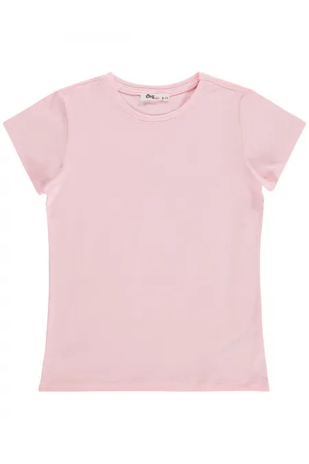 Kız Çocuk Tişört Km 10-13 Yaş Pembe Şerbet - Paket