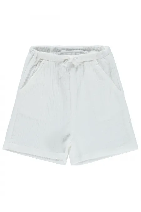 Kız Çocuk Şort 6-9 Yaş Kırık Beyaz - Paket