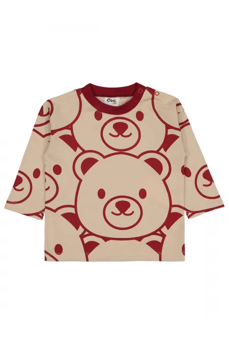 Bebek Sweatshirt 0-24 Ay Bordo - Paket