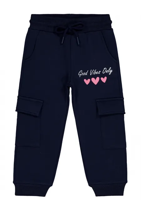 Kız Çocuk Eşofman Altı 2-5 Yaş Lacivert - Paket