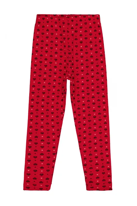 Collants rouges pour filles Km 10-13 ans - Paquet