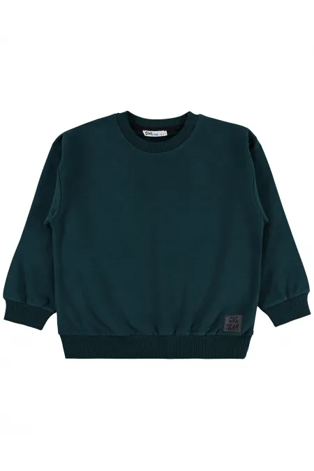 Erkek Çocuk Sweatshirt 10-13 Yaş Koyu Yosun - Paket