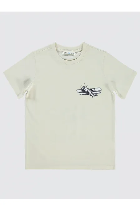 Boys T-Shirt 6-9 Years Ivory - Pack