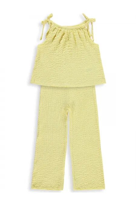 Kız Çocuk Takım 2-5 Yaş Sarı - Paket