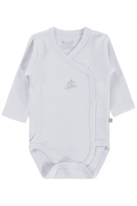 Body bébé à boutons-pression gris 0-24 mois - Emballage
