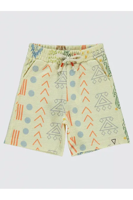 Erkek Çocuk Şort 6-9 Yaş Ekru - Paket