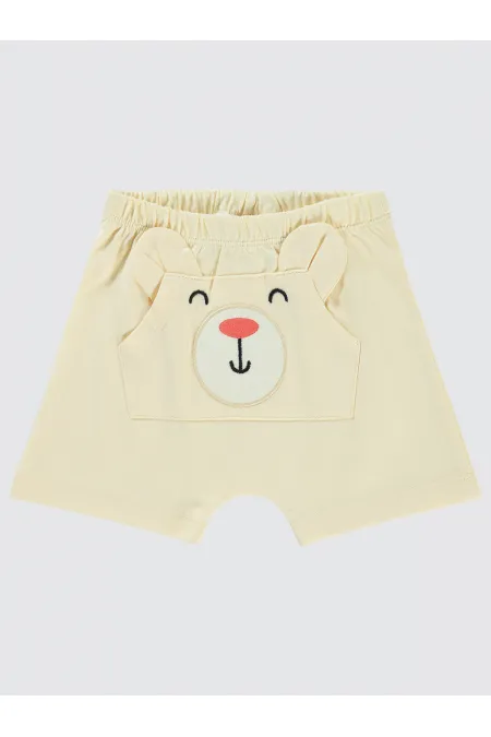 Bebek Şort 0-24 Ay Krem - Paket