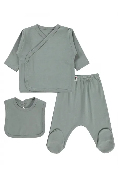 Baby Bodysuit Sets 0-24 Months Light Green - Package