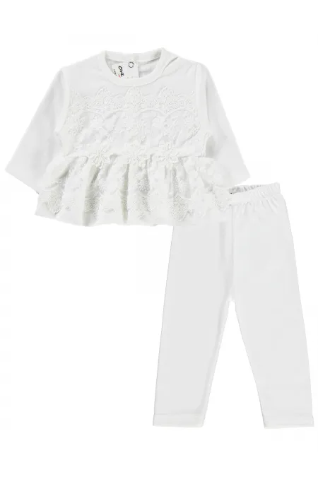 Bebek Takım 0-24 Ay Ekru - Paket