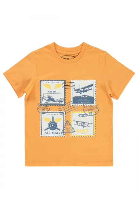 Boys T-Shirt 10-13 Years Old Orange - Pack