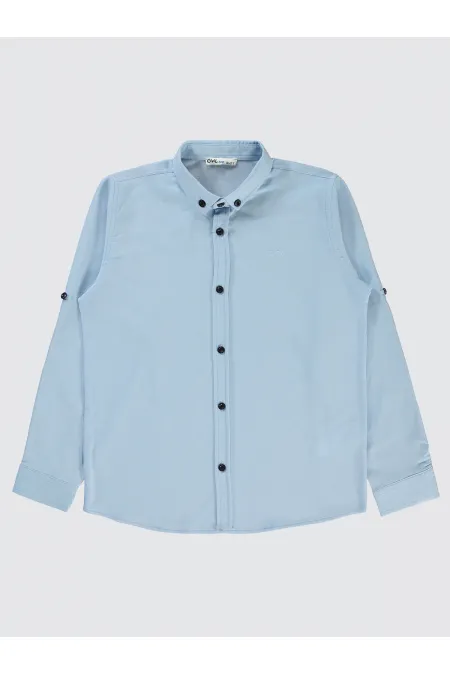 Erkek Çocuk Gömlek 10-13 Yaş Mavi - Paket