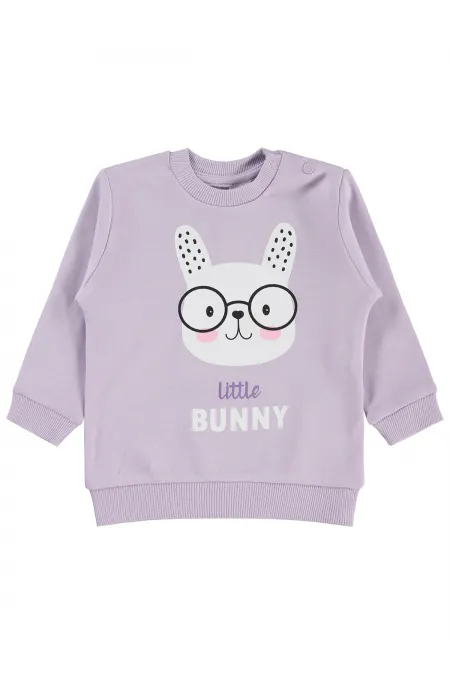 Bebek Sweatshirt 0-24 Ay Lila - Paket