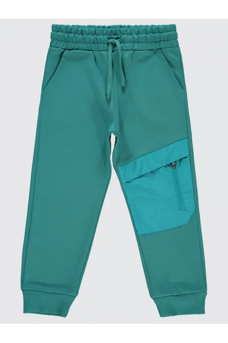 Bas de survêtement garçon 10-13 ans, couleur pétrole - Emballage