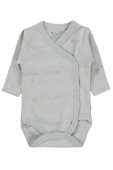 Body bébé à boutons-pression gris 0-24 mois - Emballage