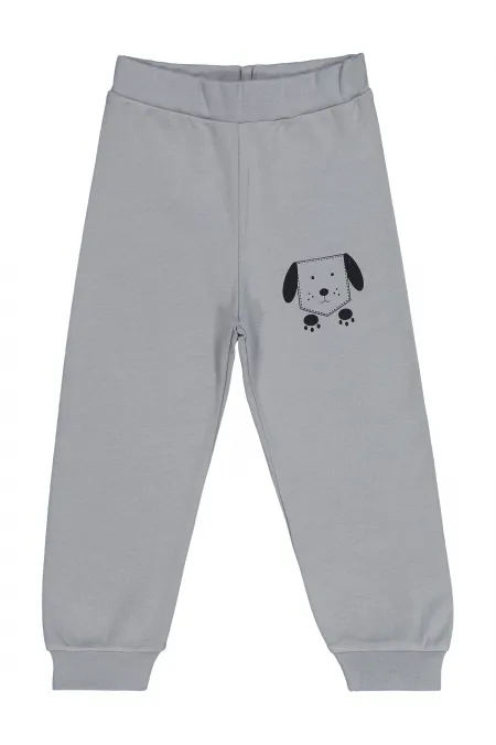 Bas de survêtement garçon Km 2-5 ans Gris - Lot