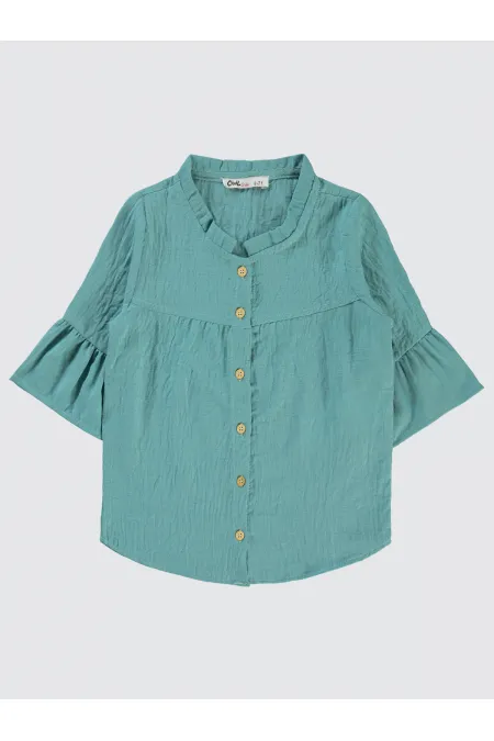 Kız Çocuk Gömlek 6-9 Yaş Çağla Yeşili - Paket