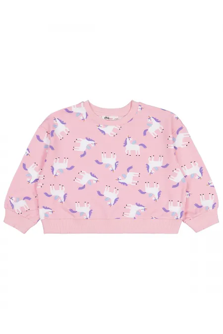 Kız Çocuk Sweatshirt 2-5 Yaş Pembe - Paket