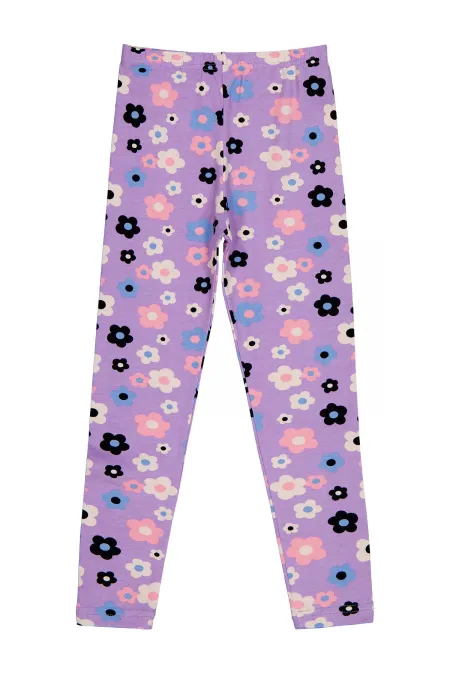 Leggings pour filles Km 6-9 ans Lilas - Emballage