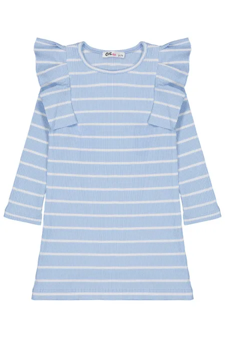 Kız Çocuk Jile ve Elbise 6-9 Yaş Mavi - Paket