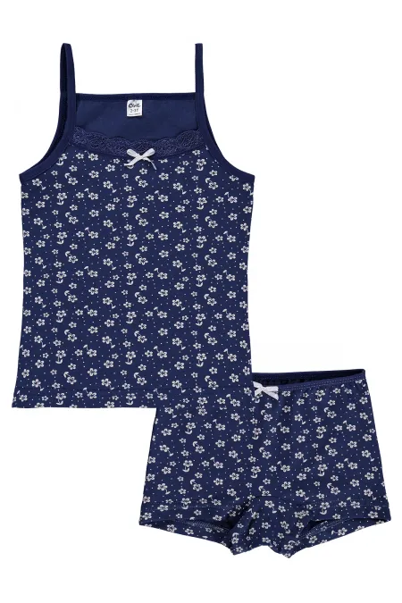 Ensemble de sous-vêtements pour filles de 2 à 9 ans, indigo - Lot