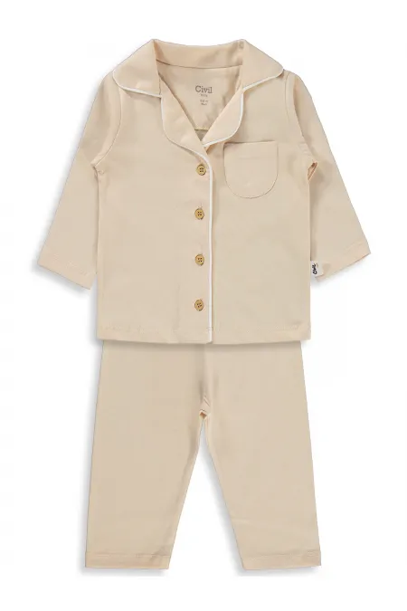 Ensemble pyjama bébé 0-24 mois beige - Emballage