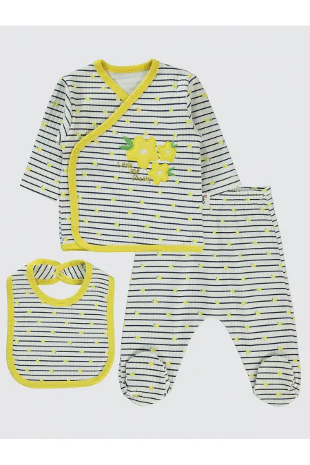 Baby Bodysuit Sets 0-24 Months Yellow - Package