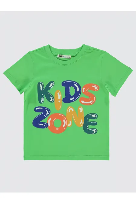 Boy T-Shirt 2-5 Years Green - Pack