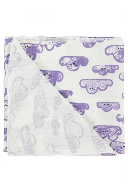 Couverture et lange pour bébé 0-24 mois Lilas - Ensemble
